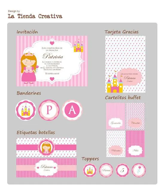 La Tienda Creativa - Parties: Set fiesta de princesa La Tienda Creativa - Parties: Set fiesta de princesa