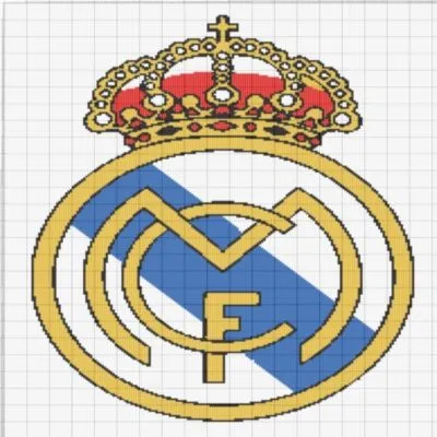 Tienda patrones punto de cruz: Escudo Real Madrid Punto de Cruz