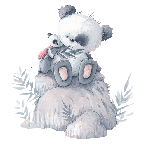 Oso panda bebé tierno caricatura - Imagui