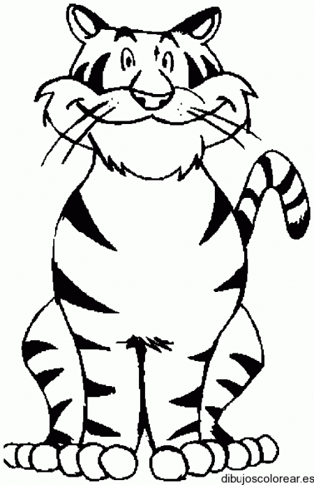 Dibujo de tigre facil - Imagui