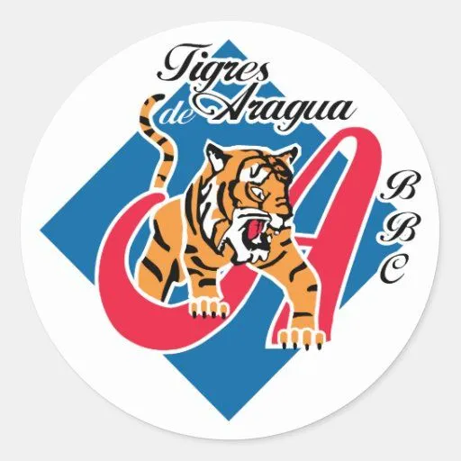 Tigres de Aragua Stickers Pegatina Redonda | Zazzle