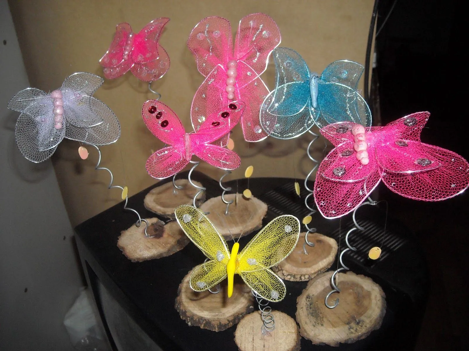 hecho por tilcara: Mis mariposas (centros de mesa y souvenirs)