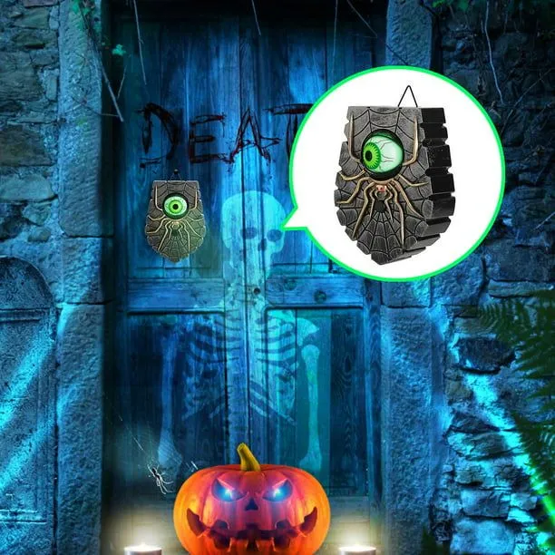 Timbre de araña con sonidos aterradores y ojos en movimiento, decoración de  Halloween para fiestas e YONGSHENG | Bodega Aurrera en línea