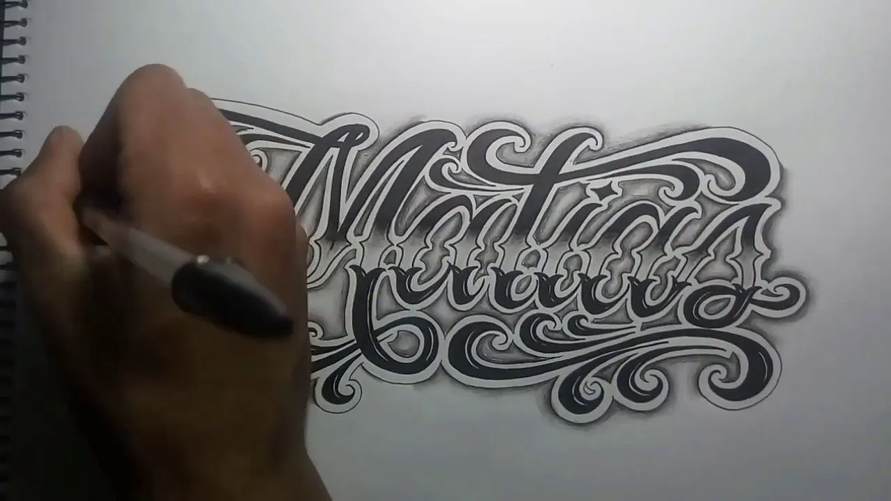 Time lapse diseño lettering nombre estilo tatuaje Time lapse diseño lettering nombre estilo tatuaje