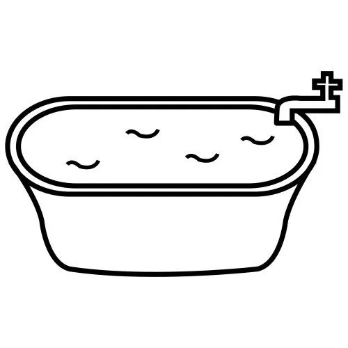 Dibujos de tina de baño para colorear - Imagui