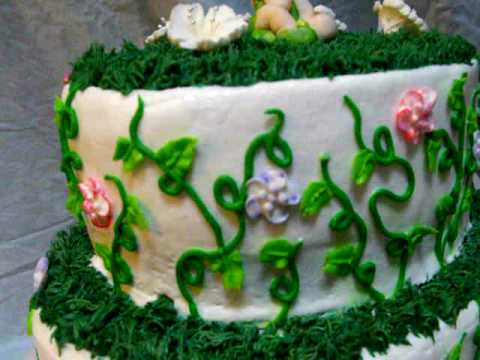 Tinker Bell baby shower cake - YouTube