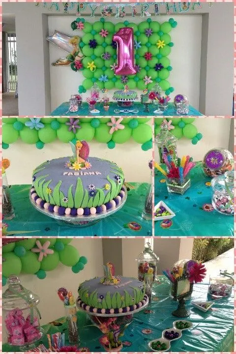 TinkerBell 1st B-Day - Balloon Decor - Cake - Candybar | One ...