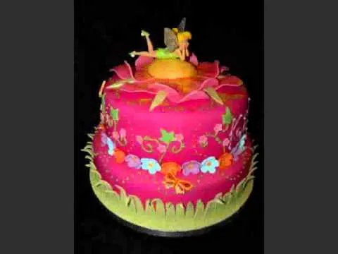 Tinkerbell Fondant Cake - YouTube