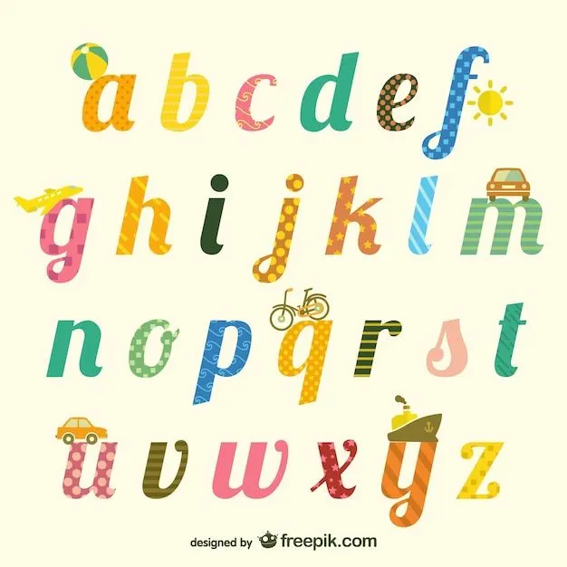 Tipografía alfabeto infantil | Descargar Vectores gratis