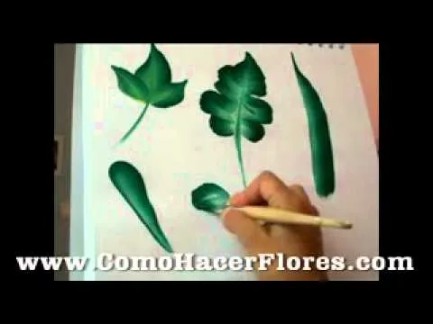 Tipos de hojas para plantas de como pintar flores - YouTube