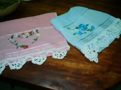 Manualidades toallas bordadas - Imagui