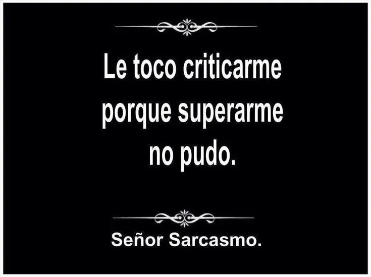 Le toco criticarme #sarcasmo #frase | IMÁGENES DE REFLEXIÓN ...