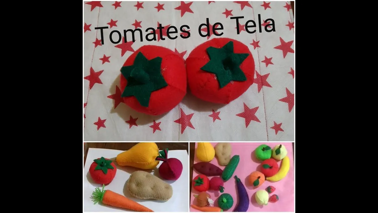 Como Hacer Tomate de Tela (Fieltro) Verduras de Tela (Fieltro) - YouTube