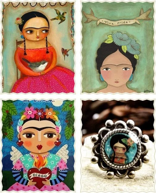 Too Cute Things: Frida Kahlo - kleurrijke schilderes