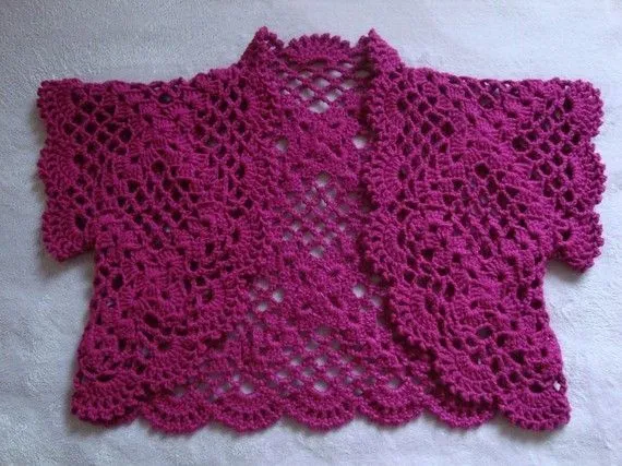 Torerita color morado tejida al crochet - Chalecos - Ropa - 1406 ...