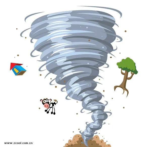 Tornado de dibujos animados, free vector - 365PSD.com