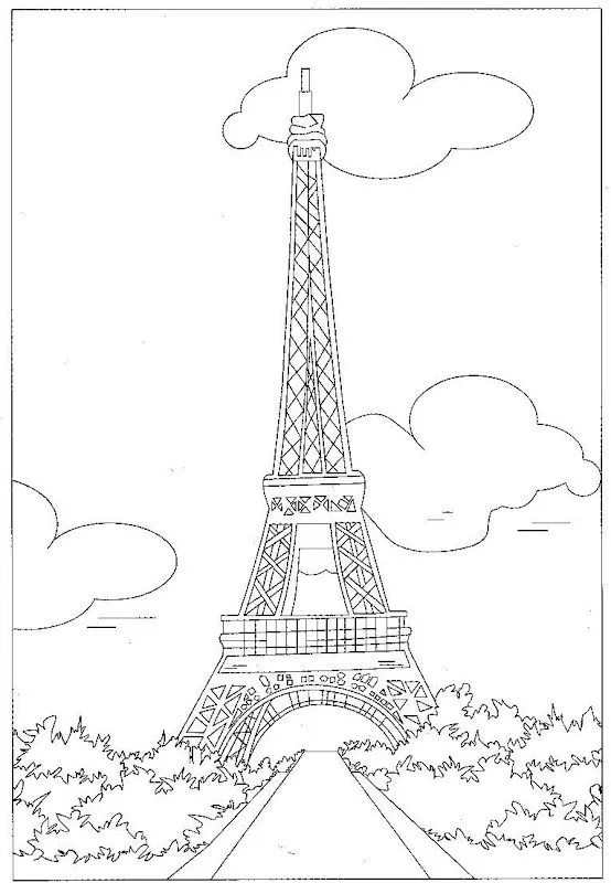Dibujo torre eiffel para niños - Imagui