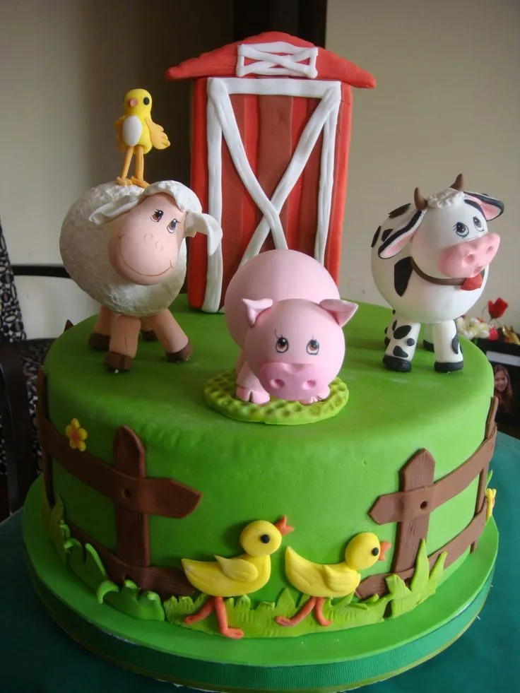 Torta de animales de la granja | cumple constan | Pinterest