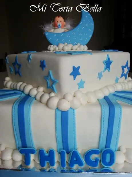 Mi Torta Bella: Torta para Baby shower / Bautizo - Bebé en la luna
