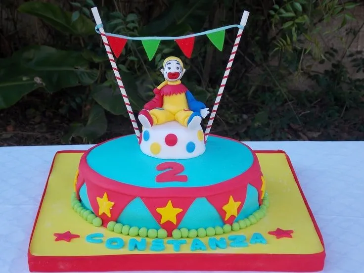torta circo Piñon fijo | Tortas infantiles y cumpleaños | Pinterest