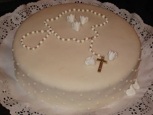 Decoración de tortas con merengue para primera comunión - Imagui