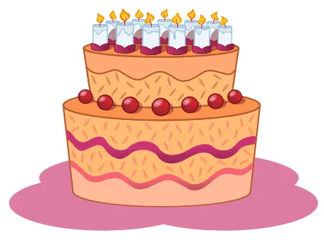 torta de cumpleaños para colorear-dibujo-de-torta ...
