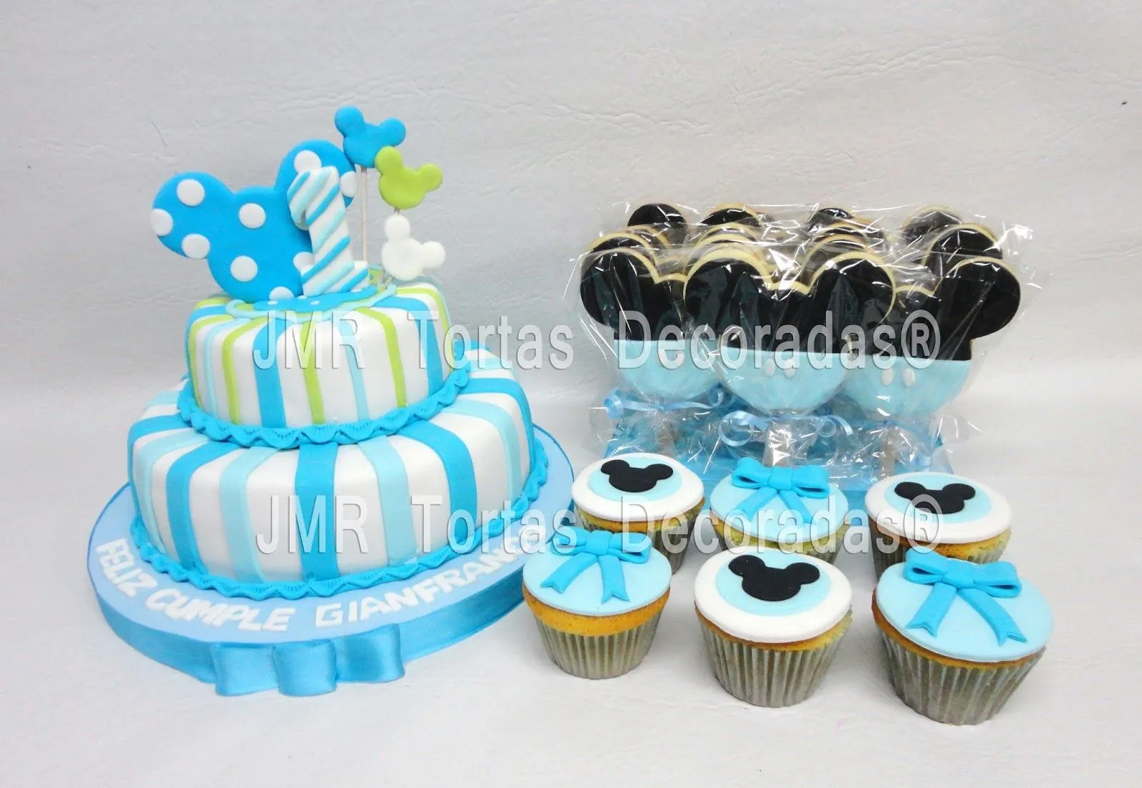Torta Cupcakes y cookies Baby Mickey. Disney Babies | JMR Tortas ...