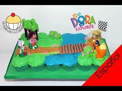 Torta de Cupcakes Dora! Haz una Torta Desarmable de Cupcakes, de ...