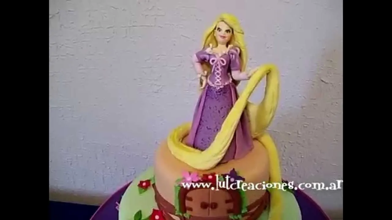 Torta Decorada Rapunzel - Lut Creaciones Tortas Decoradas - YouTube
