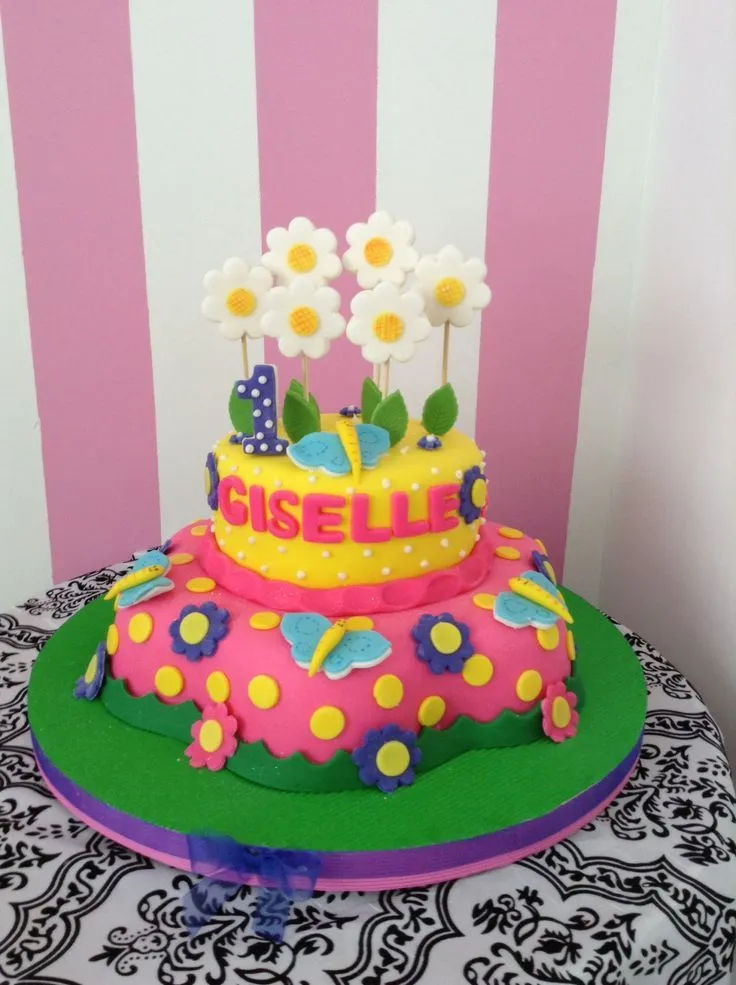 Torta flores y mariposas | tortas | Pinterest
