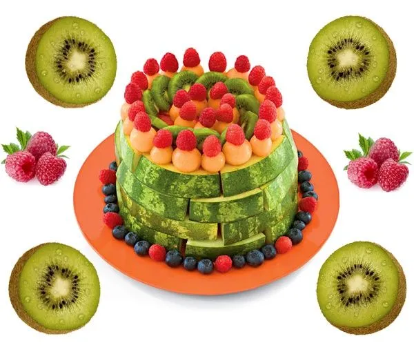 Torta de fruta Especial frutas divertidas | Isabel | Pinterest