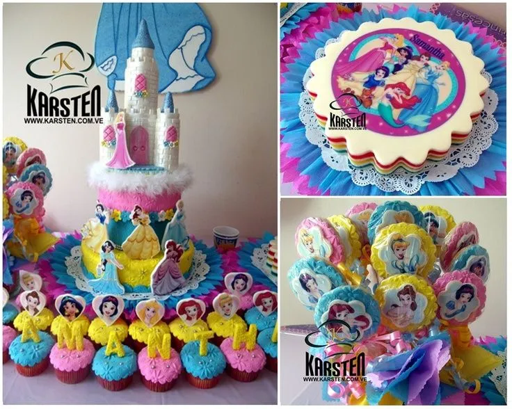 Torta, gelatina, galletas y cupcake´s de las Princesas de Disney ...