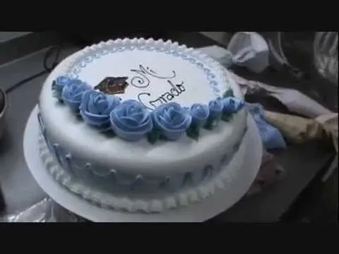 Torta para Grado "Rosas azules" - YouTube