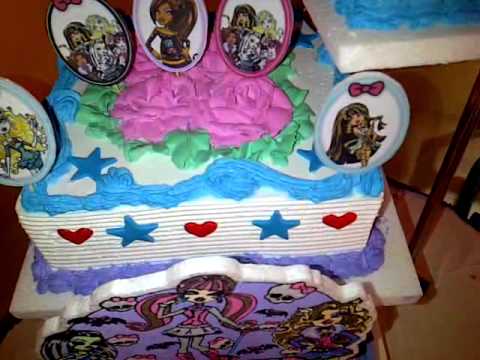Torta De Monster High en crema - YouTube