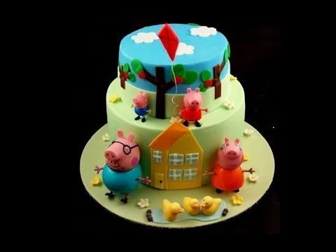 Torta Peppa Pig, Peppa pig birthday cake - YouTube