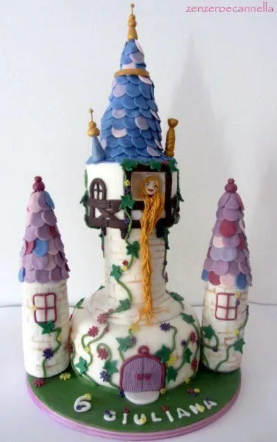 Torta rapunzel | zenzeroecannella -Torte per Bambini | Pinterest