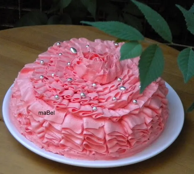 Torta Ruffle o con volados - crema de mantequilla y merengue ...