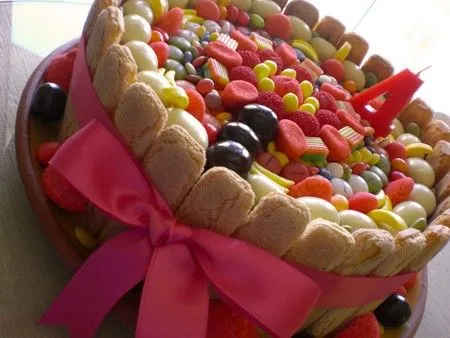 Tortas decoradas con dulces - Imagui