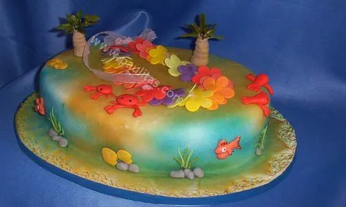 Tortas decoradas al estilo hawaiano - Imagui