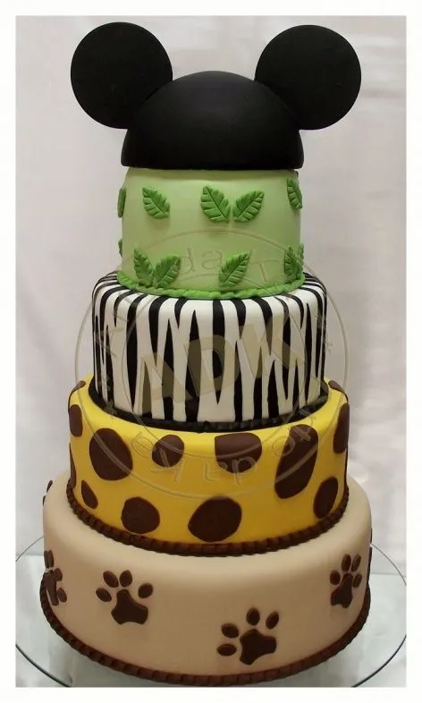 Mickey Safari Cake by Arte da Ka | Party Themes | Pinterest ...