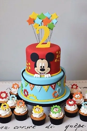 tortas de mickey mouse bebe dos pisos | Mickey cumple | Pinterest ...