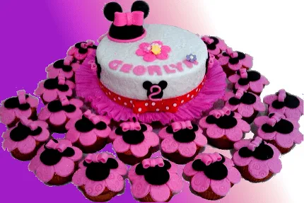 Tortas y Pasteles Bianca: Pastel Budines Minnie Mouse