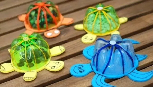Cómo hacer una tortuga reciclando botellas pet ~ Solountip.com