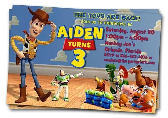 Toy Story 2 Invitations: Printable Boys Photo por thepartystork