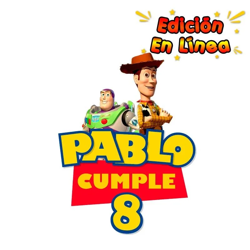 Toy Story Logo Digital Editable En Línea Gratis para Cumpleaños – AseMedia  Digital Studio