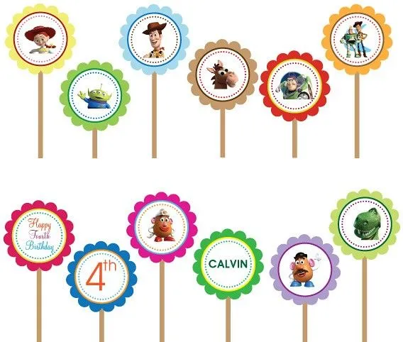 Toy Story Woody Buzz Lightyear- Printable DIY Custom Party Circle ... Toy Story Woody Buzz Lightyear- Printable DIY Custom Party Circle ...