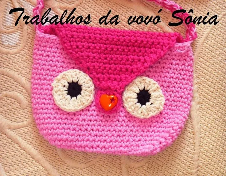 Trabalhos da vovó Sônia: Bolsa infantil Hello Kitty - croché ...