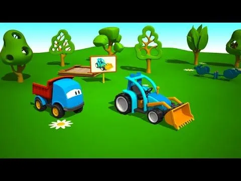 El Tractor - Leo la Troca Curiosa - Car cartoon - Tractors for ...