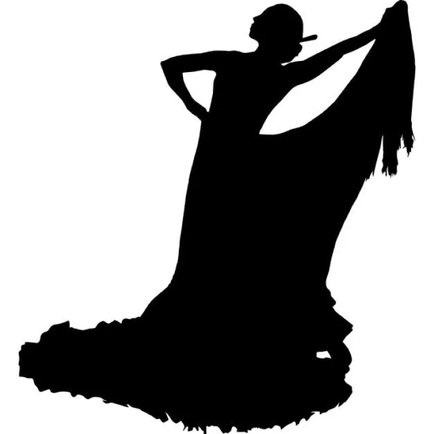 Tradicional silueta bailarina de flamenco femenino | Descargar ...