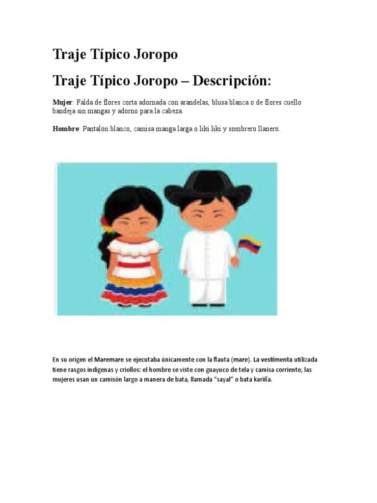 Trajes de Los Bailes Tipicos | PDF